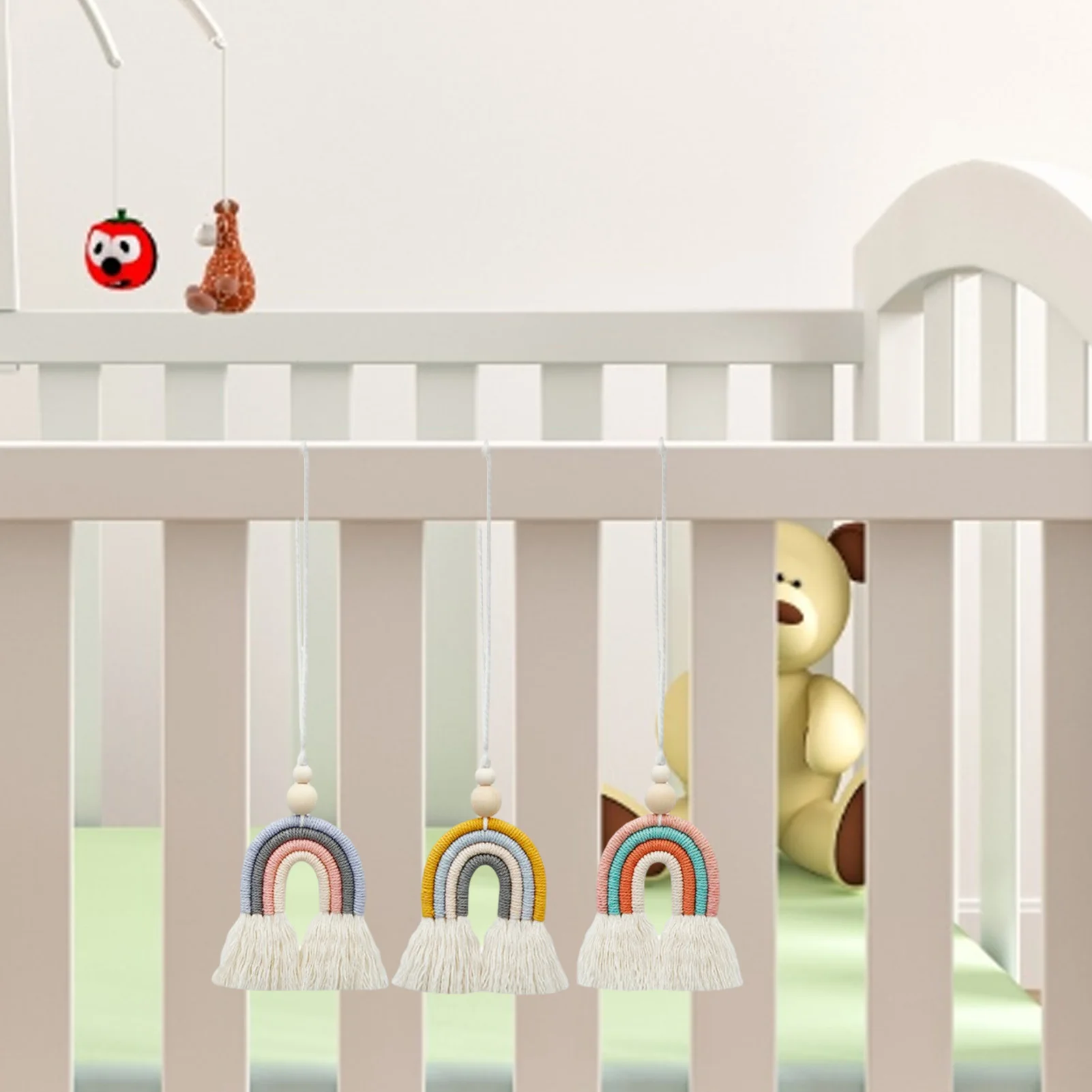 

Auto Aromatherapy Pendant Boho Rainbow Shape Car Interior Diffuser Hanging Rear View Mirror Decoration Ornament ForAir Freshener