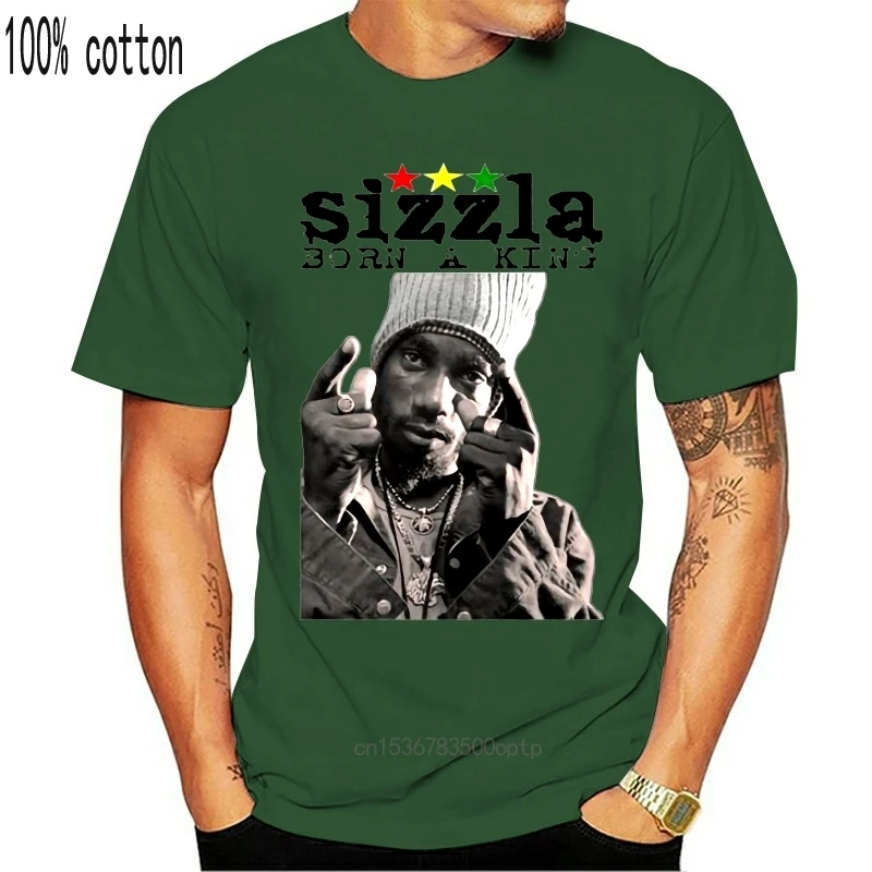 Регги футболка Sizzla летний король Табби раст Ямайка танцевальный зал толстовка