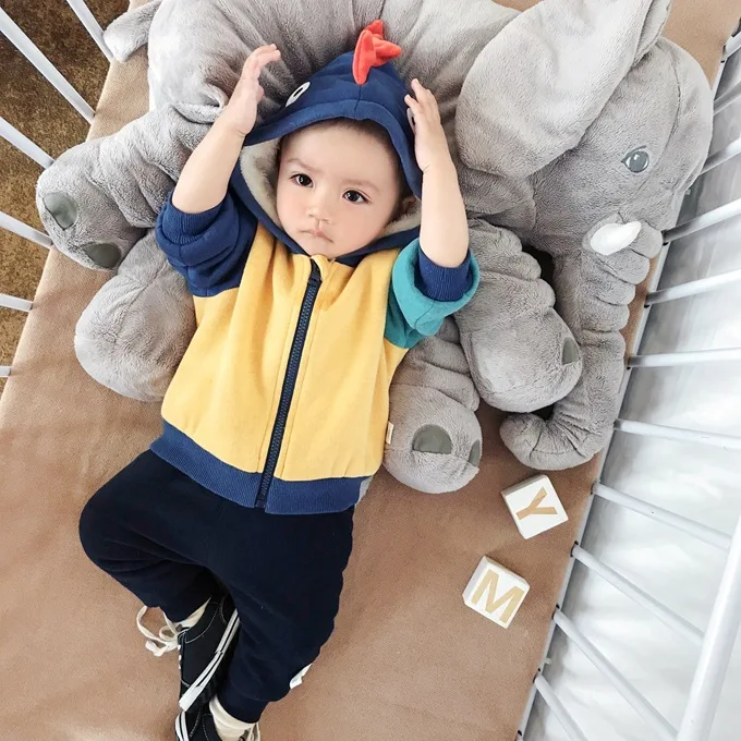 Mini Babe City/детский зимний Стильный кардиган с капюшоном; бархатная детская одежда; пальто для малышей; смешанные цвета; одежда с героями мультфильмов для малышей