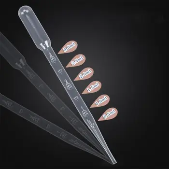 

3ML Transparent Pipettes Disposable Safe Plastic Eye Dropper Transfer Graduated Q6PA