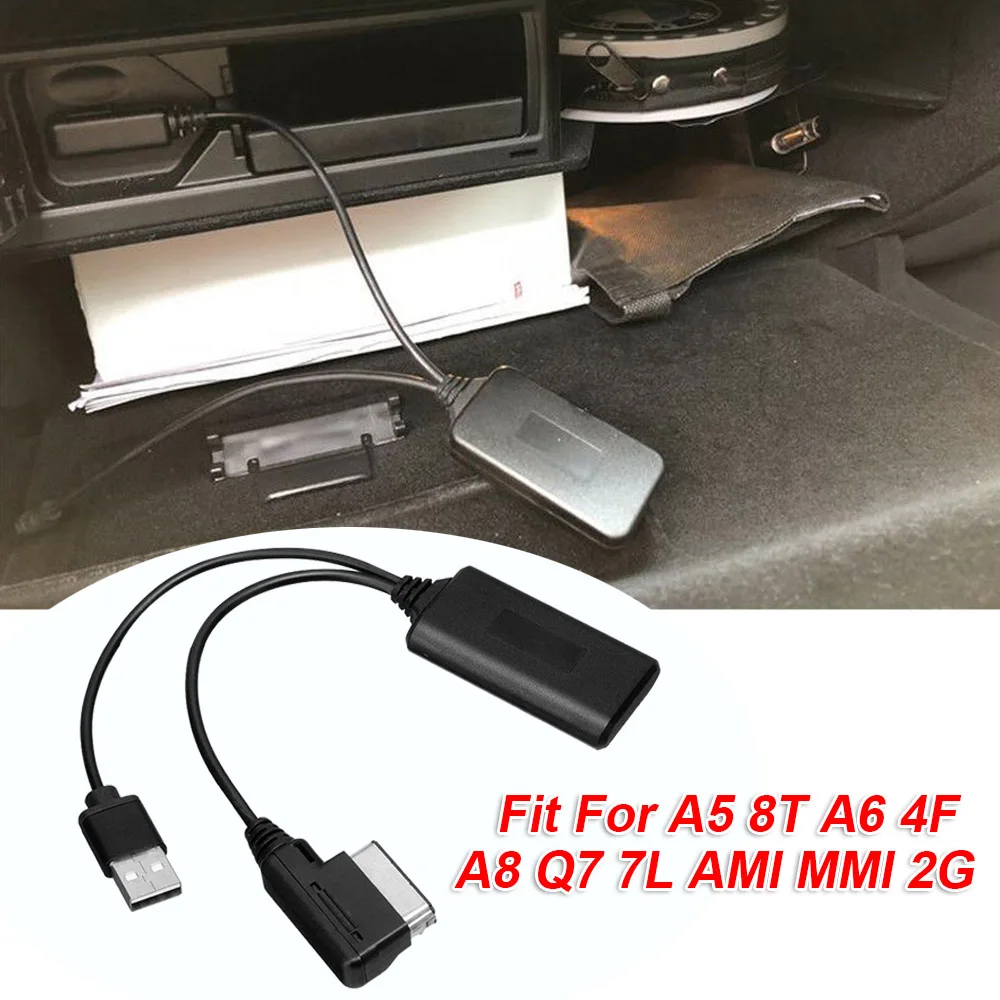 Черный Bluetooth AUX в кабель адаптера 25~ 50mA для A5 8T A6 4F A8 Q7 7L AMI MMI 2G