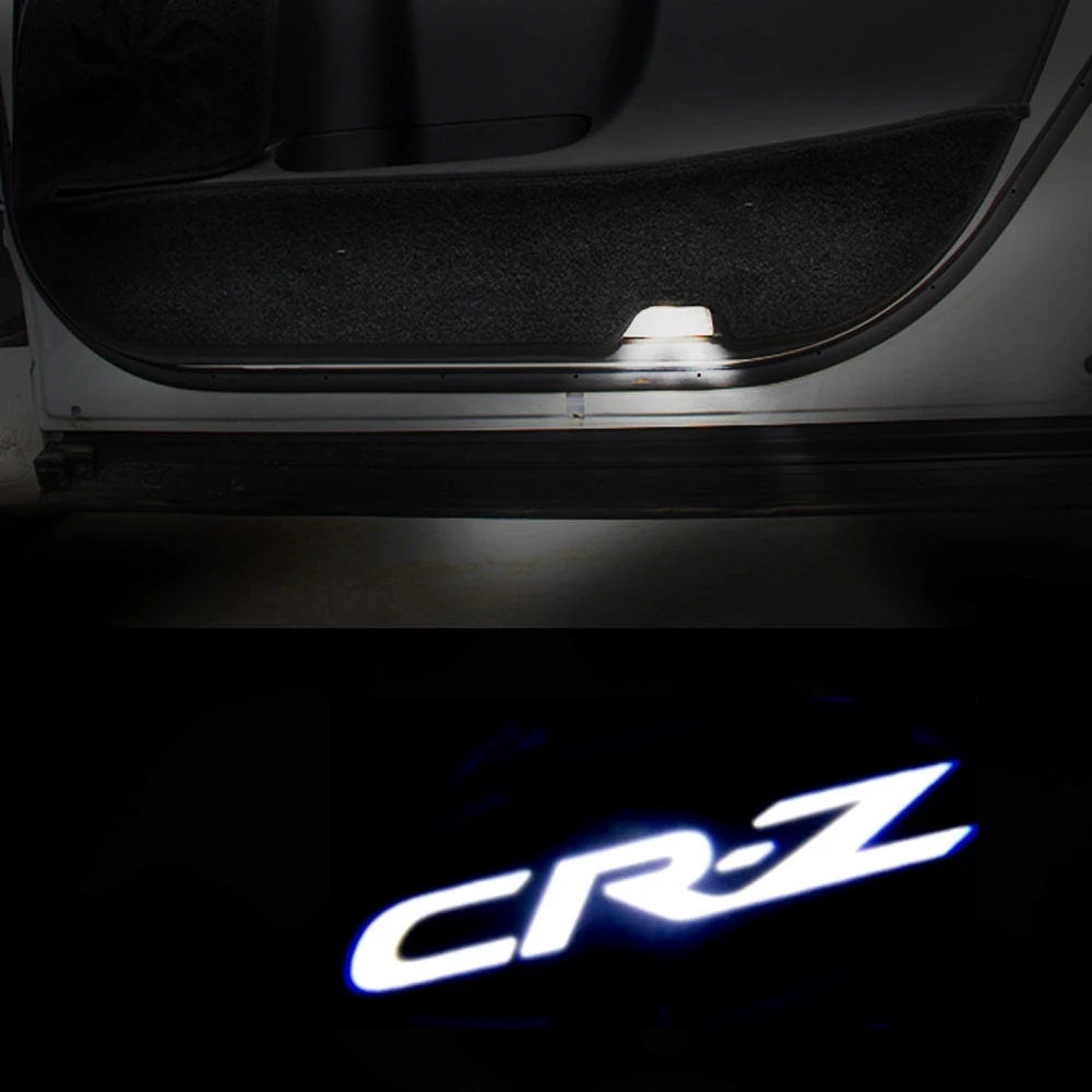 2pcs CR-Z Logo Courtesy Light CRZ Car Door For Honda 2010-2018 Accord Odyssey Elysion Crosstour Spirior | Автомобили и мотоциклы
