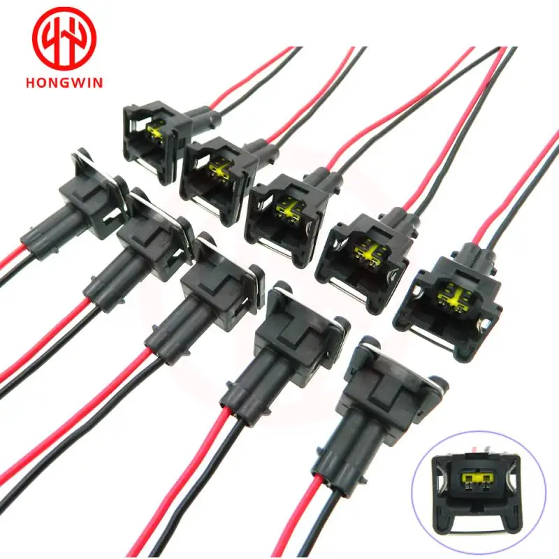 Diesel injector tube fuel injector cleaner fuel injector removal tool SET Waterproof EV1 Fuel Injector Plugs Connector For Bosch440cc 650cc 850cc 1000cc Fuel Injector With Pin and Wire