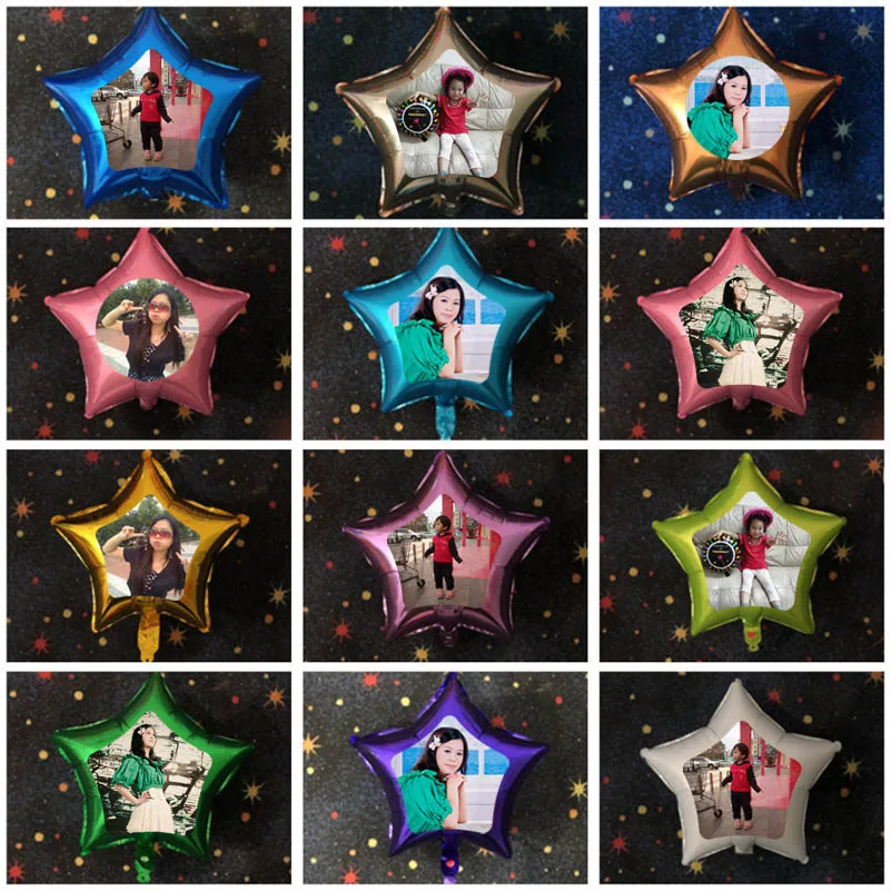 Пользовательские многоцветные фото/логотип/текст дизайн печать 18 дюймов воздушные шары надувные из фольги Свадьба/День рождения поставки 1 шт
