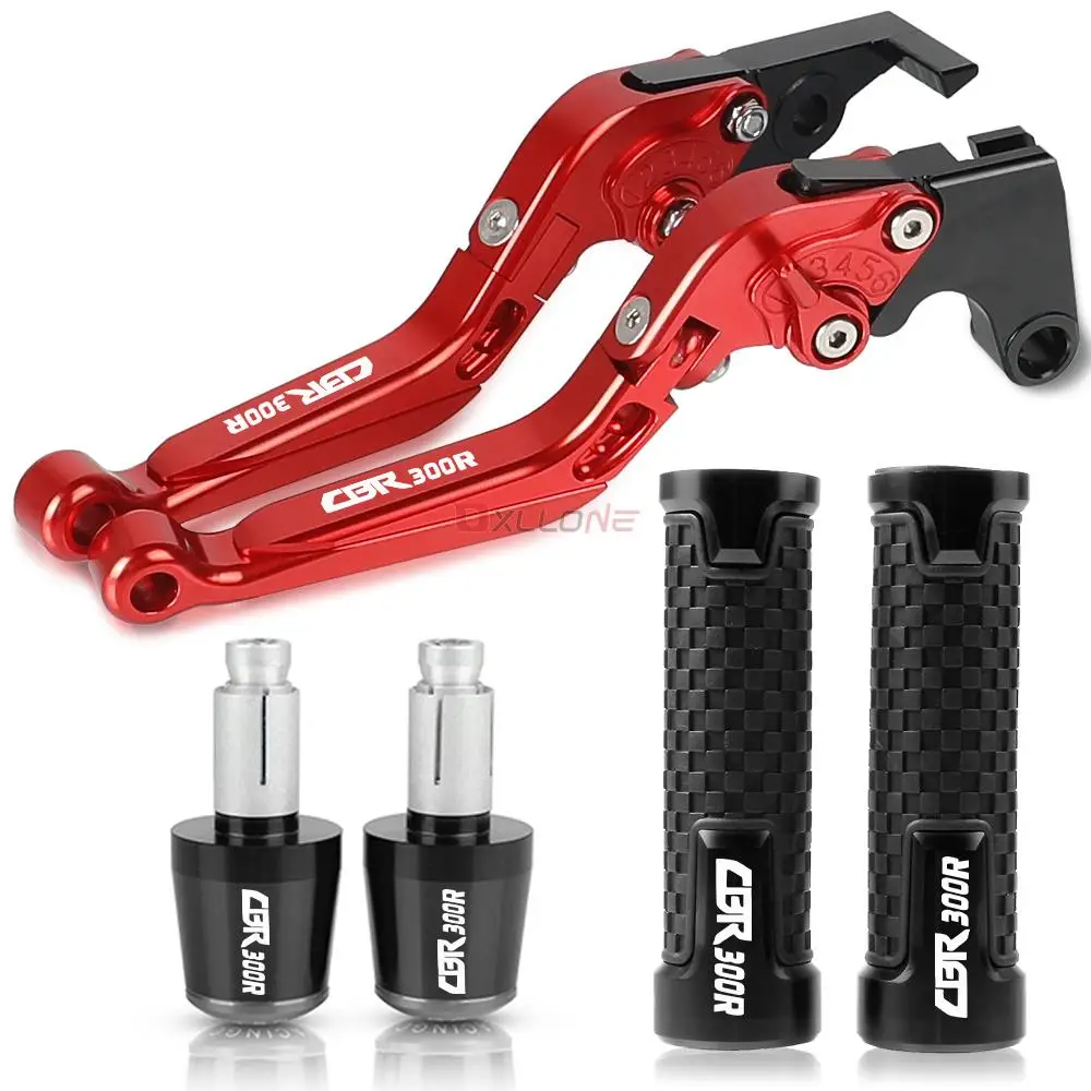 

For Honda CBR300R CBR300 R 2014-2018 2017 2016 Motorcycle Grip Handle Grips Handlebar Ajustable Brake Clutch Levers Logo CBR300R