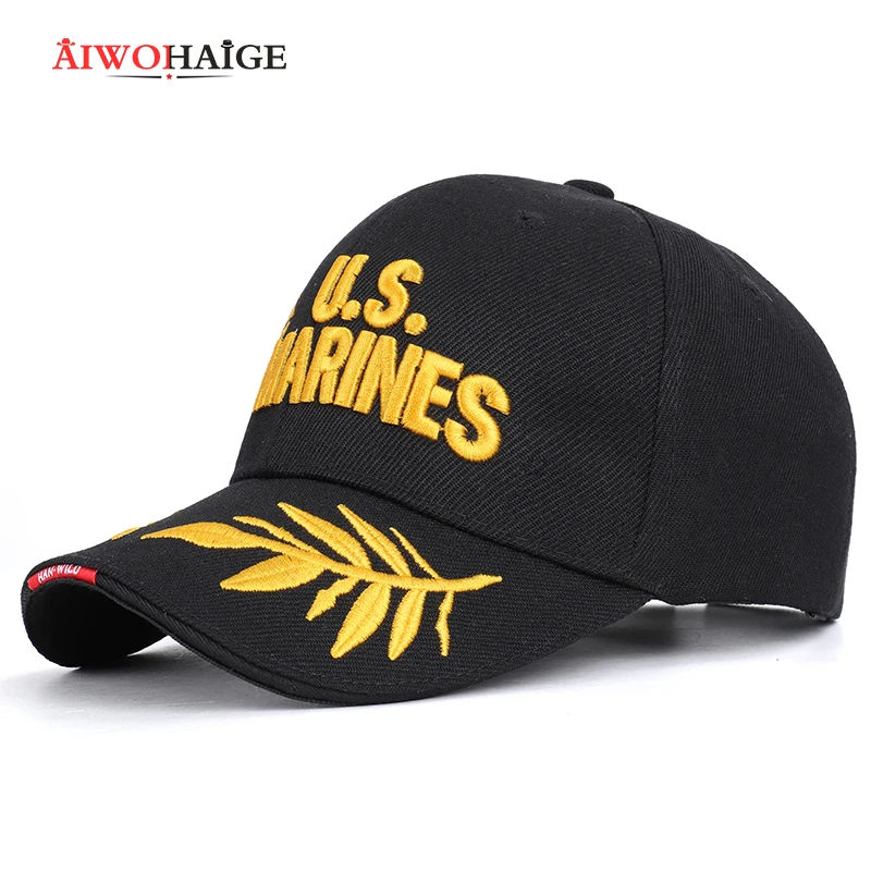 

2019 New Fashion U.S MARINES Letter Embroidery Baseball Cap High Quality Casual Hat Spring Man Woman Cotton Adjustable Bone Male