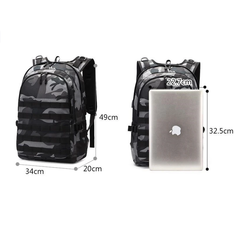  Backpack Game Playerunknown's Battlegrounds PUBG Cosplay Level 3 Instructor Backpack Outdoor Multi-