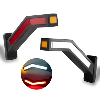 

2pcs Truck Side Marker Indicator Light Turn Signal Lamp 12V 24V LED Waterproof Auto Car Bus Lorry UTE Trailer Tail Brake Lights