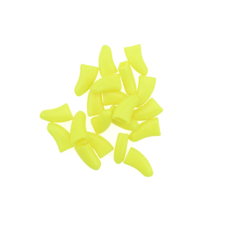 Light yellow 20 шт собачьи когтеточки для ногтей с защитой от царапин, мягкие силиконовые накладки для ногтей в виде лап, украшения для щенков, лапок, маникюрный дизайн, собачий коготь, товары для кошек - Цвет: Light yellow