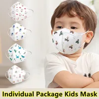 3D Children Disposable Mask For Face Independent Packaging 4 Layer Security Protection Baby Anti-dust Mascarillas faciales 1