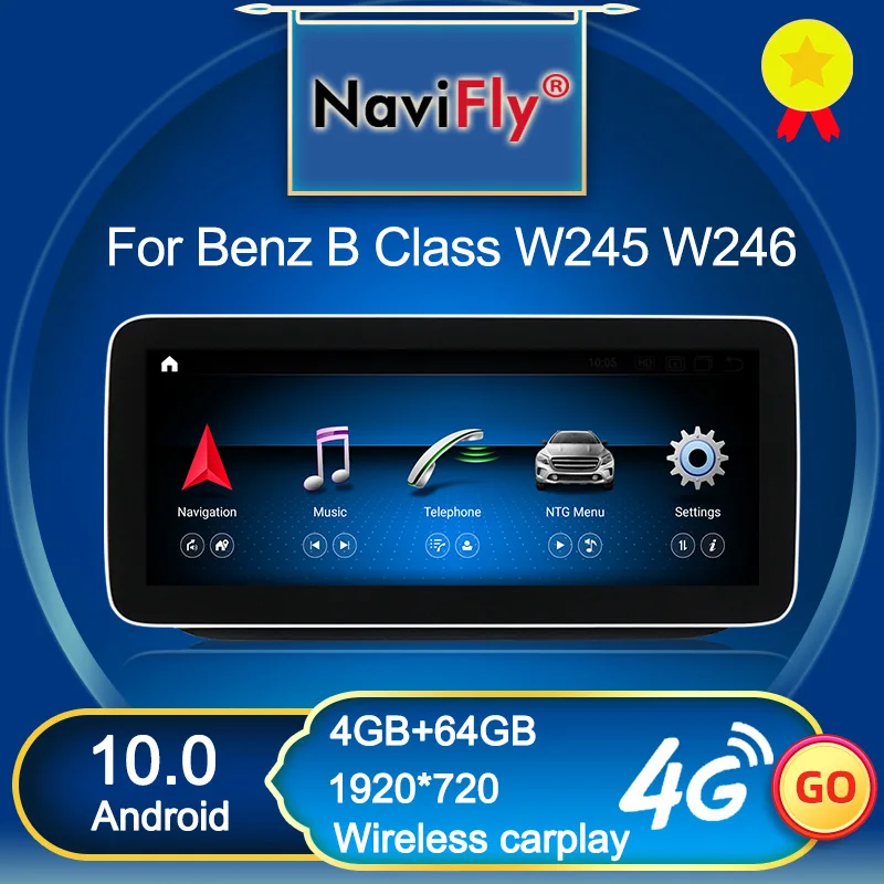 NaviFly N600 для Mercedes Benz B Class W245 W246 2012-2019 Android 10 автомобильный мультимедийный плеер