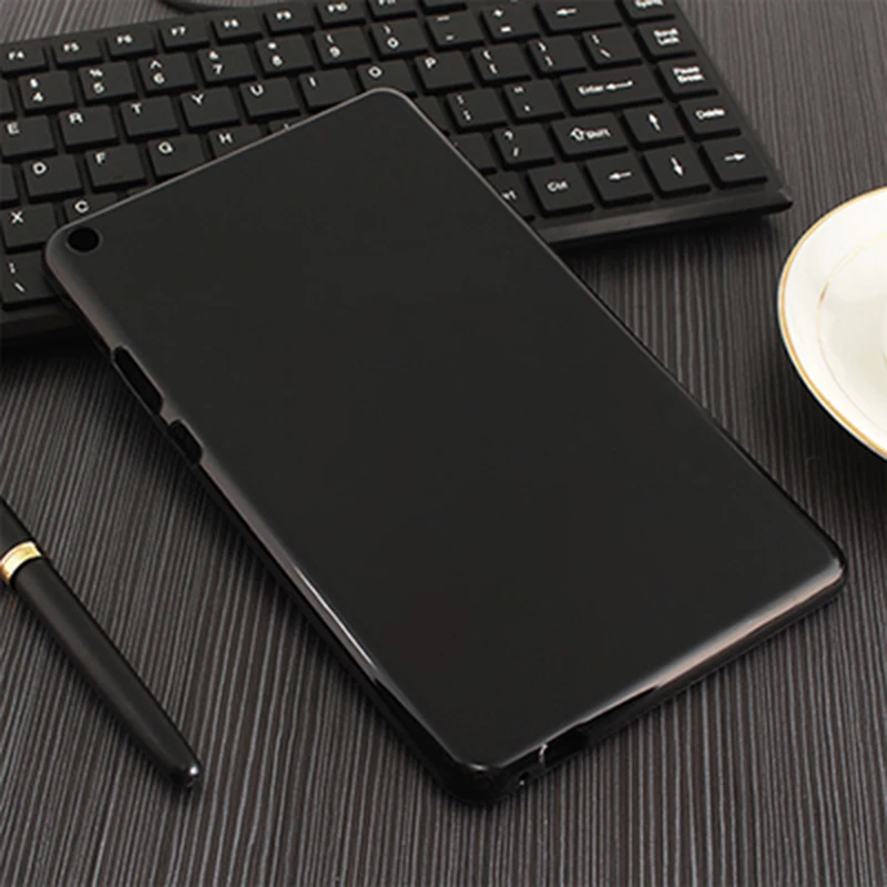 Soft Clear Black TPU Gel Case Skin Back Shell Cover For Huawei Mediapad T3 8.0 KOB-W09 KOB-L09 C3 BZK-W00 BZK-L00 8&quot Tablet PC |