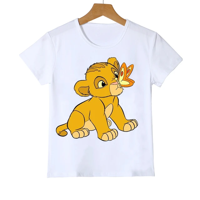 Actual Consciente R Camiseta con estampado de El Rey León para niños y niñas, ropa divertida de  animales, tops de verano _ - AliExpress Mobile
