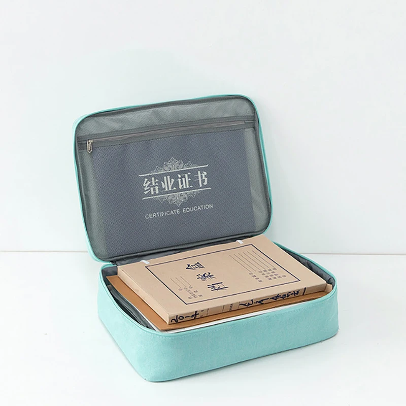 Document Storage Bag Extra Large Capacity Travel Zip Bags Cable Organizer Account Passport Storages Pouch For Important Items