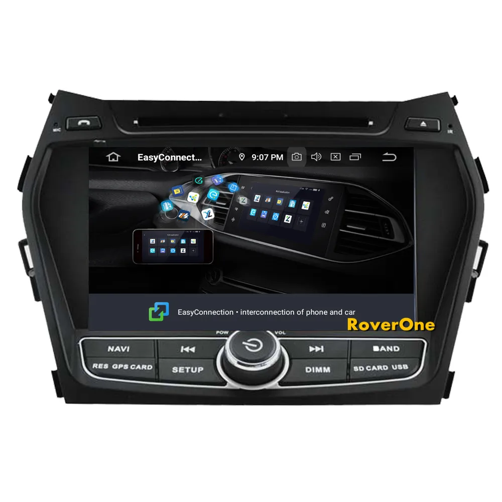 Sale RoverOne Car Multimedia System For Hyundai IX45 Santa Fe Santafe Android 9.0 Radio Stereo DVD GPS Navigation Media Music Player 9