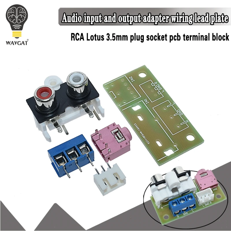 

DIY Kit Audio Switch Board RCA 3.5mm Audio Input Block For Amplifier Kit Electronic
