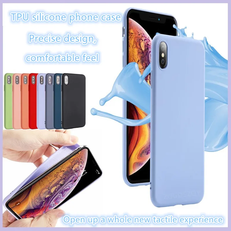 

Fashion Soft Back Matte Color Cases for iPhone 6 6s 7 8 Plus X XR XS Max Case Shockproof TPU Silicone Back Cover Capa Shell