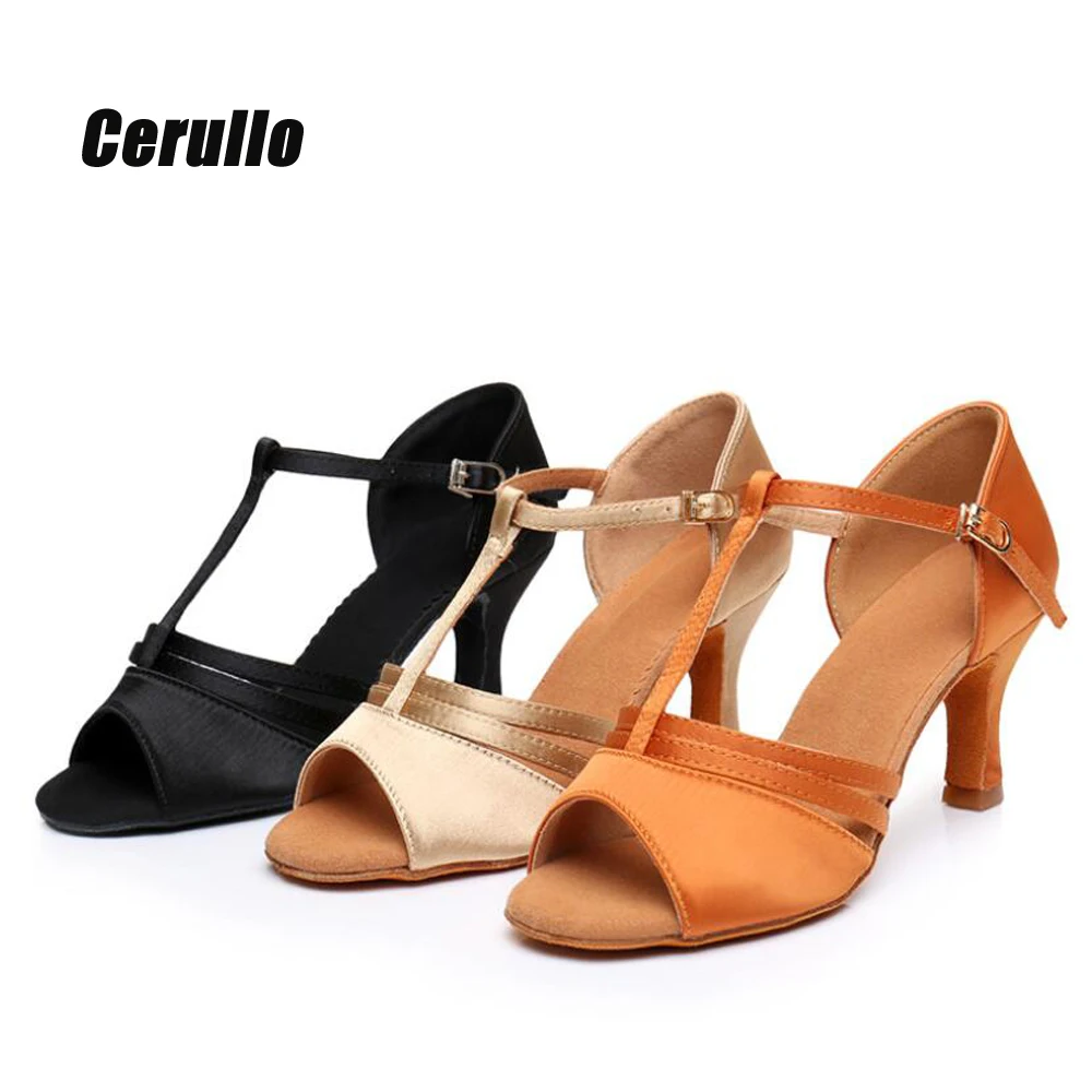 

Salsa Dance Shoes Woman Latin Dance Shoes Ladies Girls Sneaker Dancing Shoes For Women Jazz Ballroom 3 Colors Heel 5cm/7cm A108