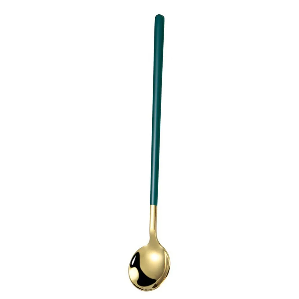 304 Stainless Steel Stirring Long Handle Coffee Spoon Round Head Ice Tea Spoons Kitchen Tableware Supplies | Дом и сад