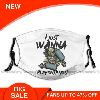 

Pennywise Mouth Face Mask I Just Wanna Play With You Facial Mask Pretty for Adult with 2 Filters Kawai Mask