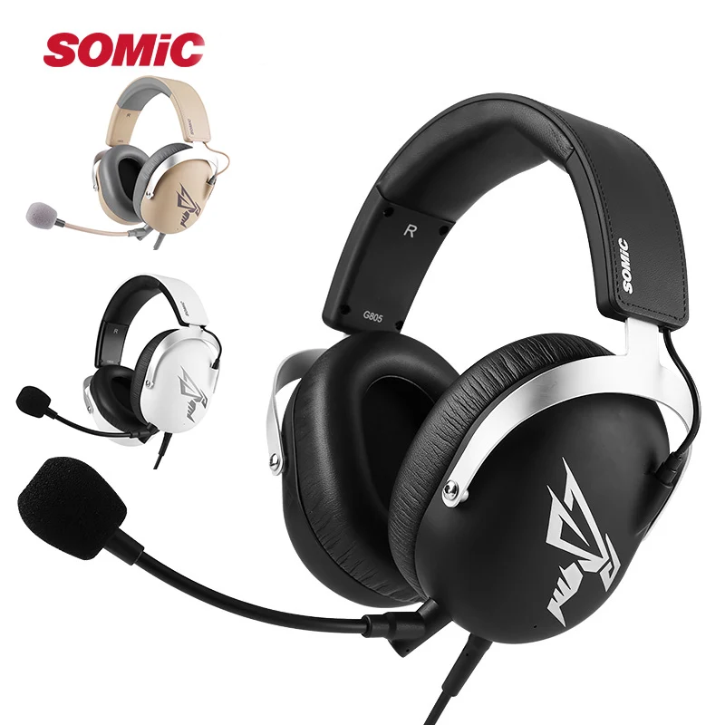 SOMIC G805 Gaming Headset 50mm USB 7.1 Virtual Surround Gamer Headphone Headset Stereo Sound Headph