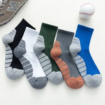 

PEONFLY Fashion Stripes Spelling Color Men Happy Socks Autumn Winter Thickened Warm Comfortable Casual Cotton Male Short Socks