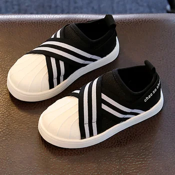 

Child casual loafers elastic fabric unisex boys comfort sneakers girls sport shoes kids tenis 2020 new arrival