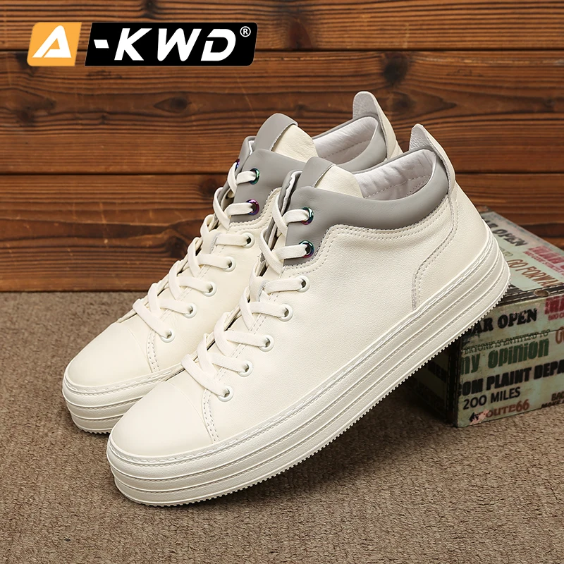 White Мужские кроссовки из натуральной кожи с высоким берцем; Mannen Schoenen; Мужская обувь; дизайнерская обувь; роскошная мужская обувь; коллекция года; мужские кроссовки - Цвет: White