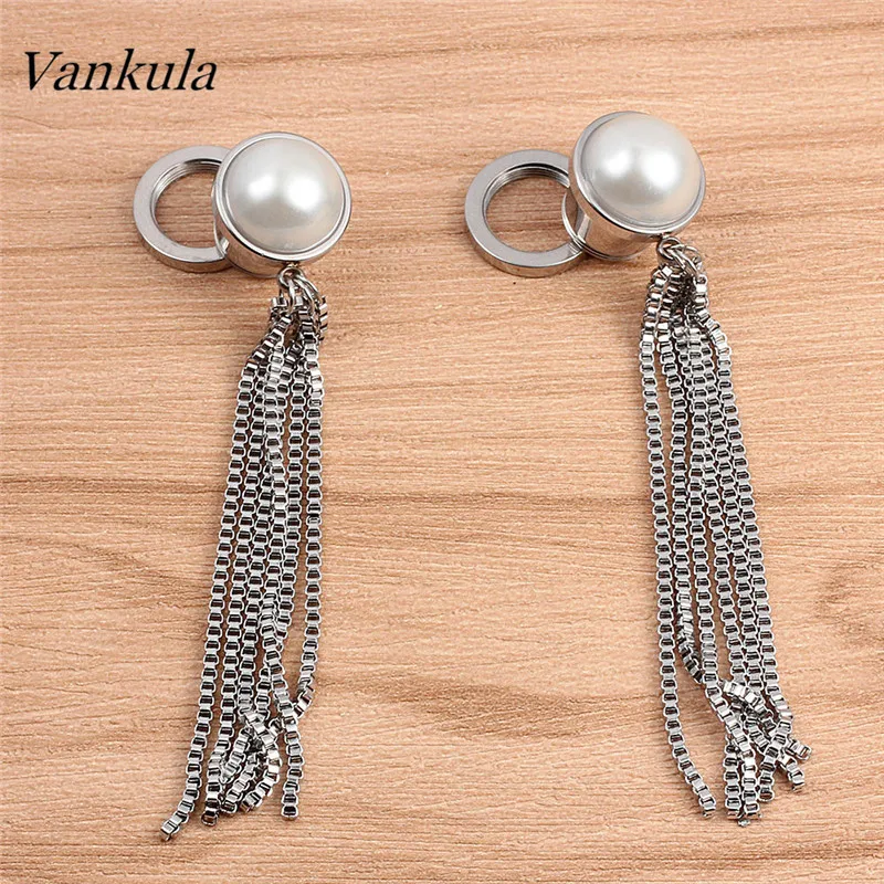 Vankula 2 шт Подвески для ушей, тоннели, пробки, пирсинг, размер 6-16 мм, 316L, нержавеющая сталь, расширитель, модные популярные серьги для тела