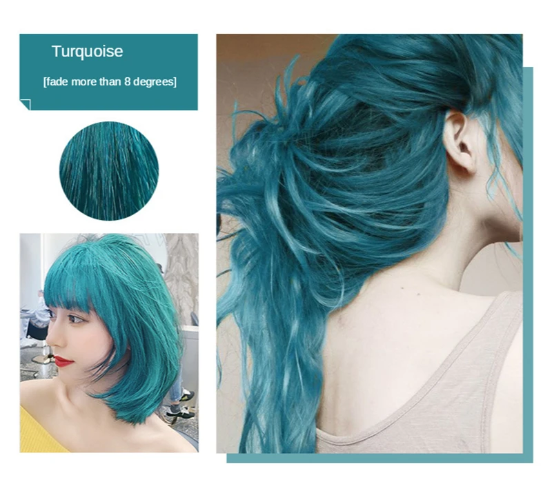 500ml Hair Dye Cream Fashion Blue Hair Waxing Mud DIY Temporary Styling Hair Color Cream No Damage Easy Wash Purple Hair Dye Wax