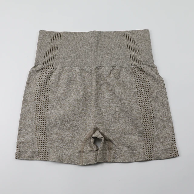 High Waist Workout Shorts Vital Seamless Fitness Yoga Short Scrunch Butt Yoga Shorts Sport Women Gym Leggings light brown