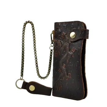 

The first layer of crazy horse leather leather foreign trade men's multi-card position large capacity hand latte bracelet wallet