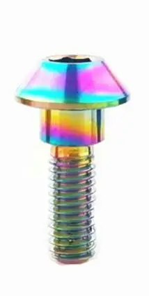Multicolor M6x20mm DIY Титан шаг болты для Yamaha тормоз конической шар шестигранный ключ головка суппорт дисковые тормоза с шестигранной Ti винты Ti Застежка - Цвет: Multicolor