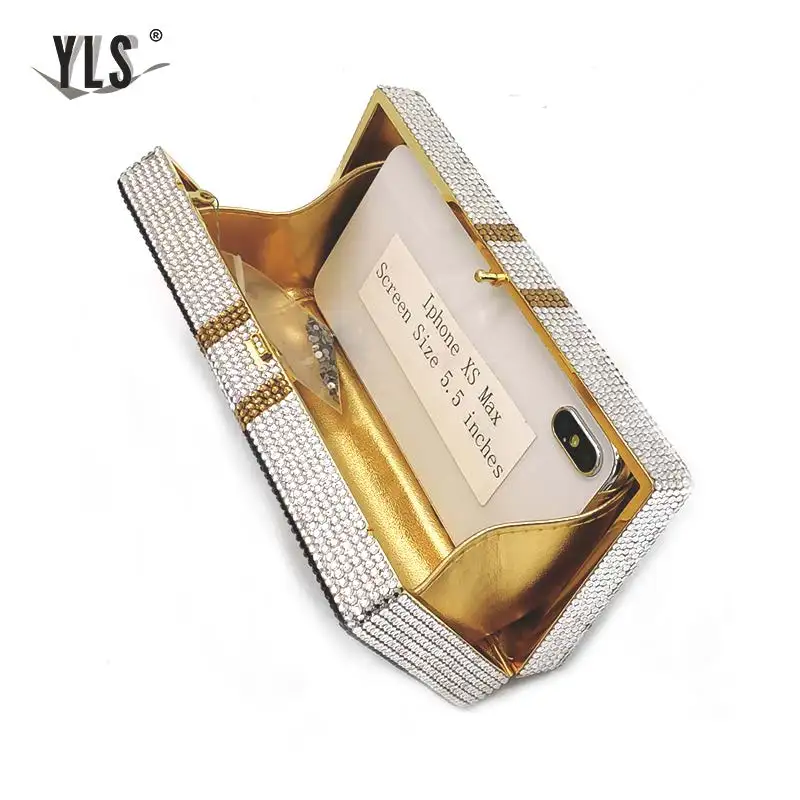 YLS Unique Design$100 Dollars Money Clutch Ladies Fashion Luxury Diamond Evening Bag Women Dinner Party Handbag Crystal