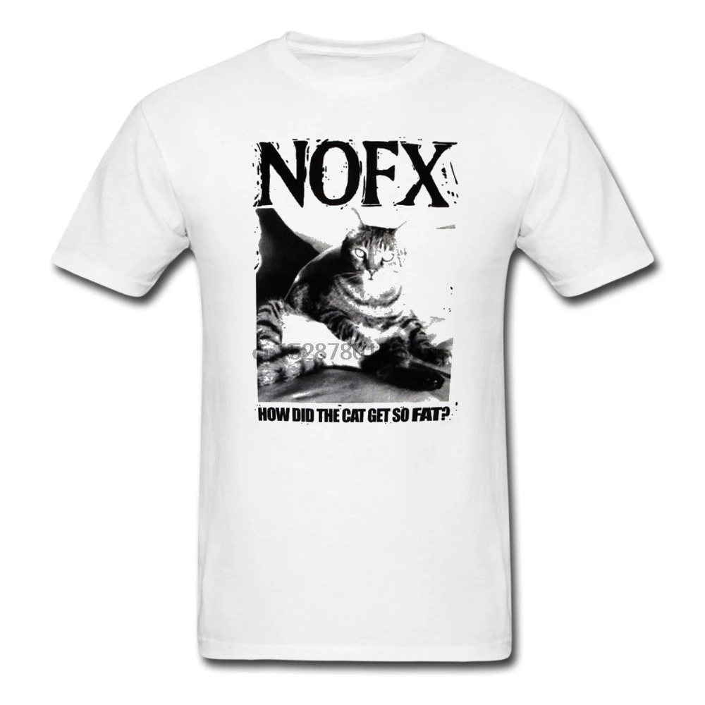 Новейшая Мужская модная футболка Nofx How The Cat So Fat в стиле панк-рок хлопковая