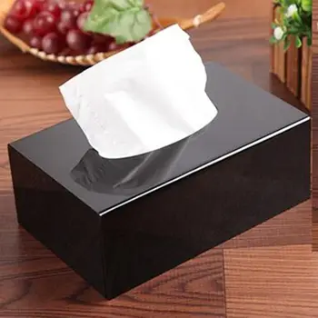 

Facial Tissue Dispenser Box Cover Holder Clear Acrylic Rectangle Napkin Organizer for Bathroom, Kitchen and Office Room