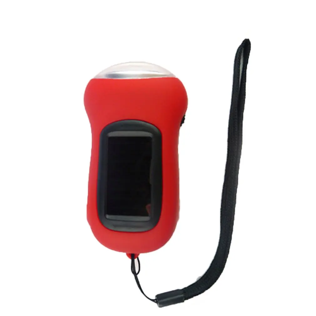 

Mini 3 LED Solar Powered Hand Crank Flashlight Rechargeable LED Emergency Tent Camping Torch Light Portable for Outdoors Use