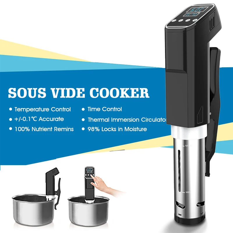 1500 Вт 15л вакуумная медленная Sous Vide пищевая плита мощный погружной циркулятор машина ЖК цифровой таймер дисплей Нержавеющая сталь