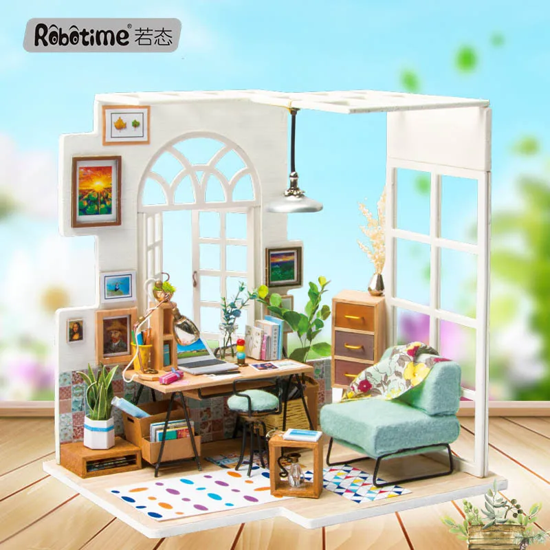 

Robotime Wood 3D Puzzle Model DIY Art Cabin Mini Creative Birthday Gift Handmade Assembled Model Toy