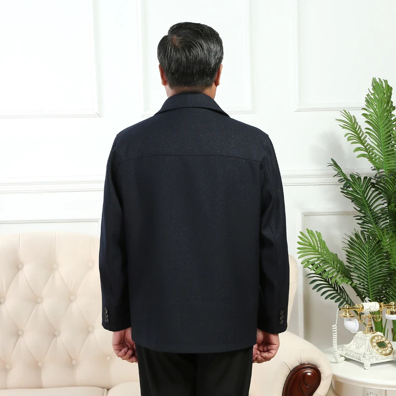 Mu Yuan Yang Autumn And Winter New Lapel Men's Casual Zipper Warm Jacket Thick Coat Loose Fit Size M-4XL Drop Shipping
