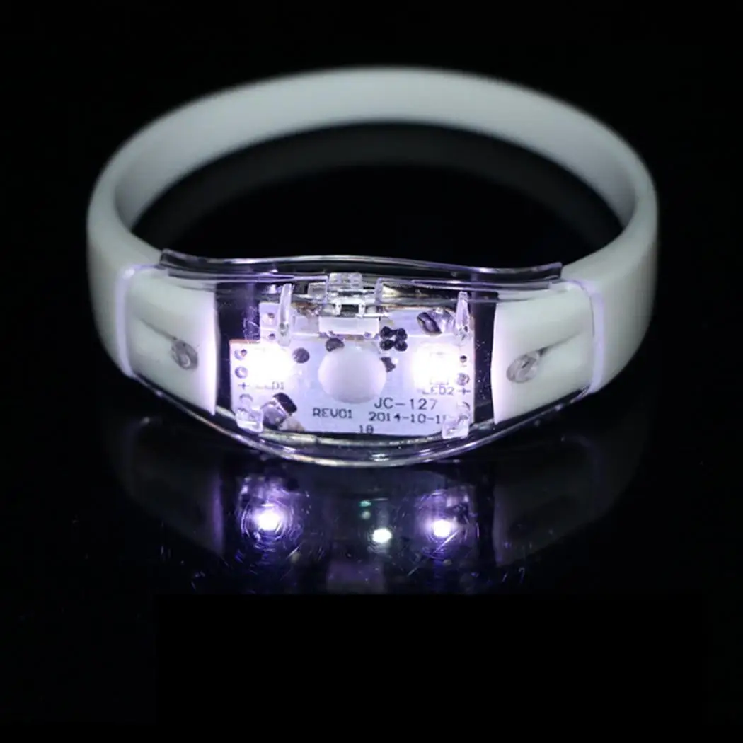 

Reusable LED Flashing Light Up Bracelet Wristband Party Concert