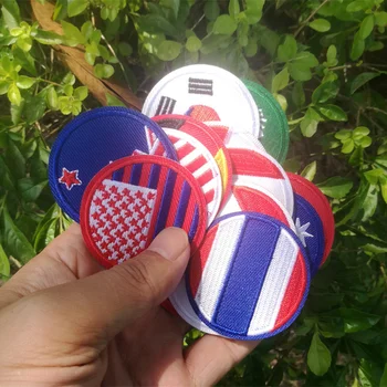 

5.2*5.2CM DIY patch stickers computer embroidery patch Americas member flag cloth National Flag armband