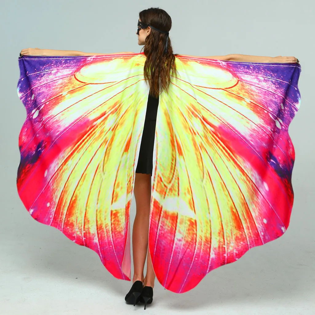 SAGACE чистая большая шаль-бабочка Женская шаль с крыльями волнистая для вечеринки