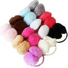 LJCUIYAO распродажа, меховые наушники для женщин и мужчин, унисекс, теплые зимние наушники для девочек, наушники с ушками, меховые круглые наушники, рождественские подарки