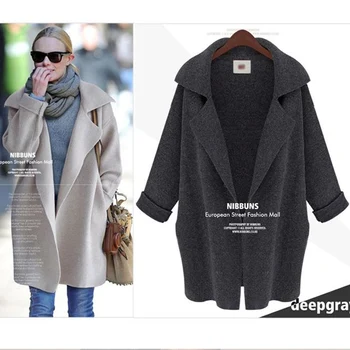 

кардиганы женские 2020 Spring Clothing New Products gray Knit Sweater Coat Femme Loose Retro Autumn winter Fashion Cardigan Tops