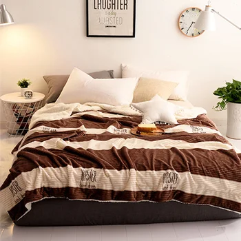 

Double Sided Flannel Fleece Blanket Winter Adult Soft Thick Throw Blanket For Office Sofa Bed Couch Home Textile Product
