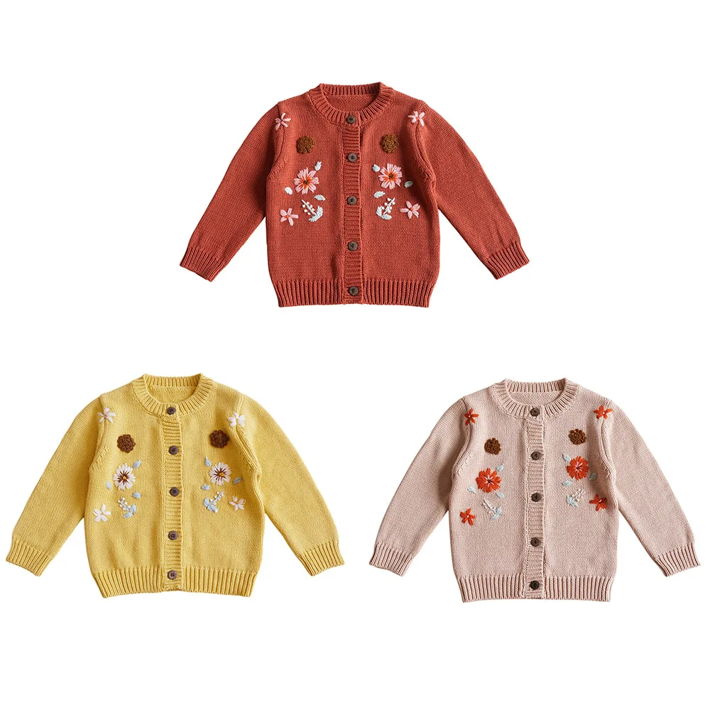 

2019 new wholesale girls knitted sweater autumn winter fashion girls sweaters 0-5 years