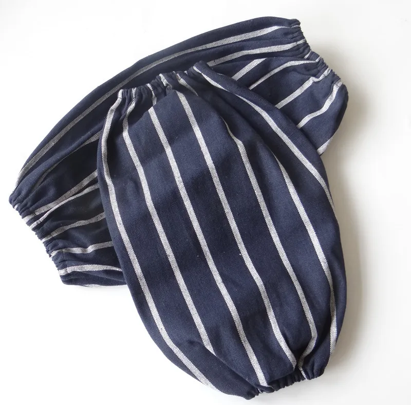 Manufacturers Direct Selling Dark Blue Stripes Microwave Oven Gloves Placemat Insulation Gloves Placemat Sleeves