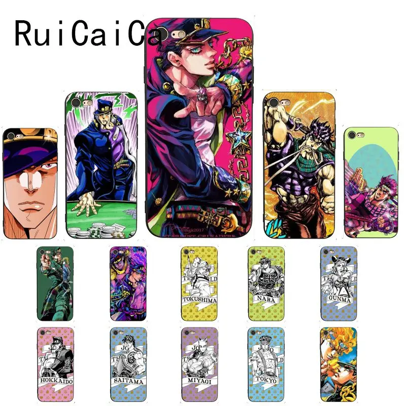 Ruicaica JoJo невероятное приключение аниме покупателей чехол для телефона iPhone 8 7 6 S Plus