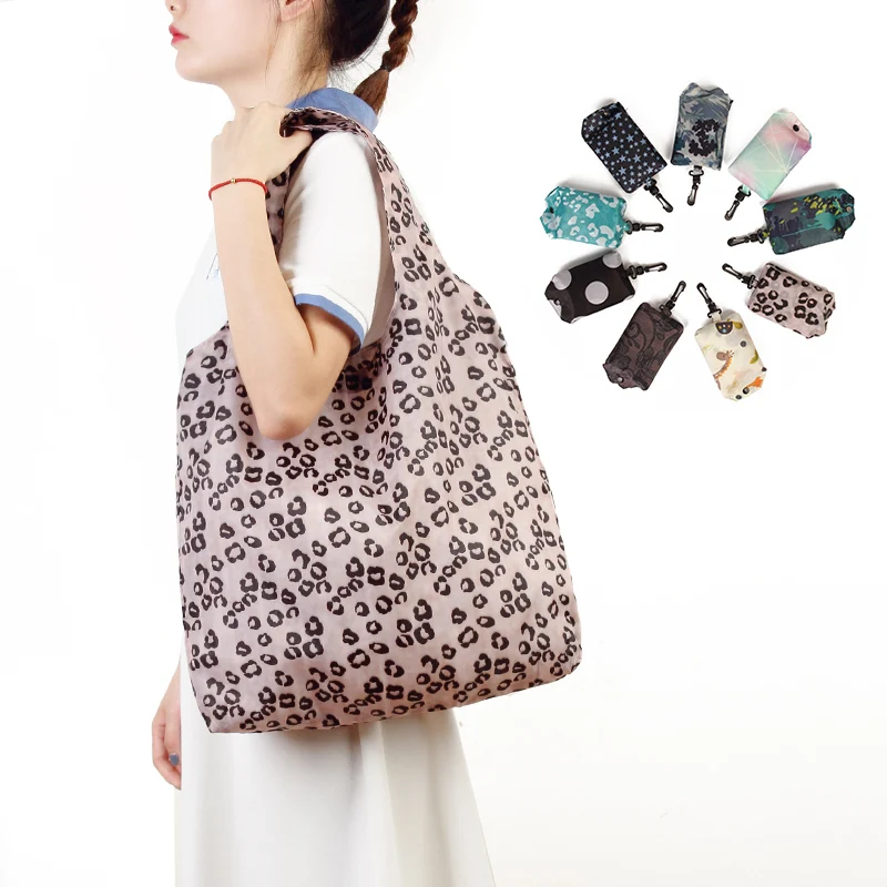Tote-Bag Travel-Shoulder-Bag Eco-Friendly Folding Premium Reusable Ladies Gift Multi-Color